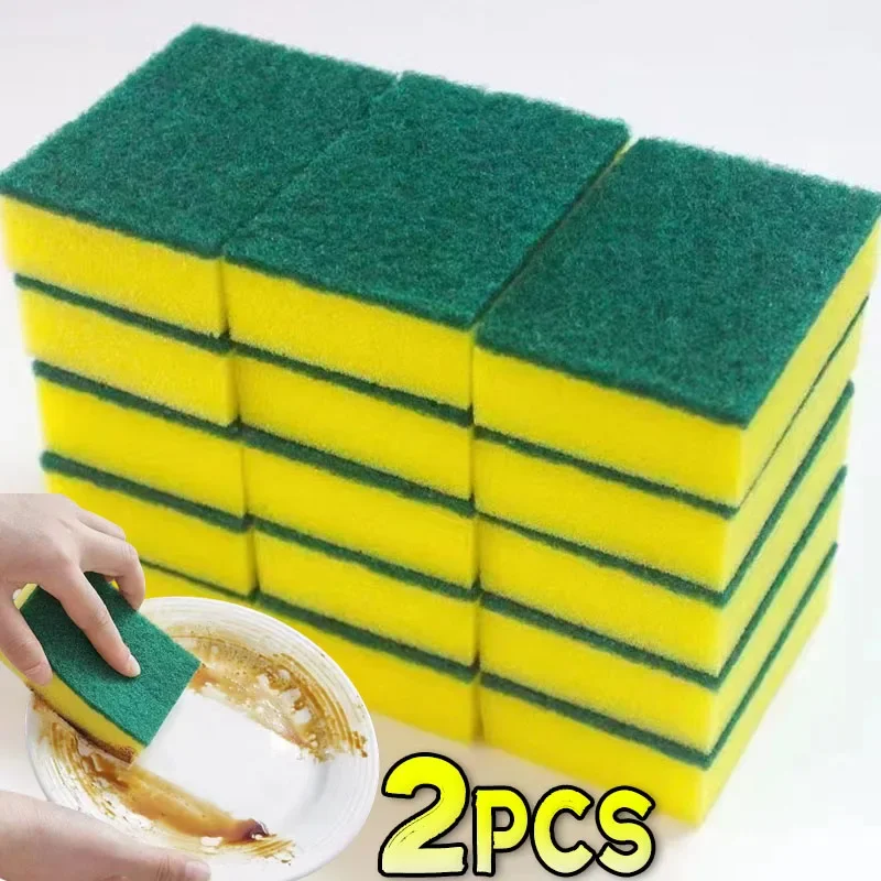 100/1Pcs Kitchen Dishwashing Sponge Soft Absorbent Clean Rub Pot Rust Scouring Pad Removing Kits Household Cleaning Brush Sponge - Image 7
