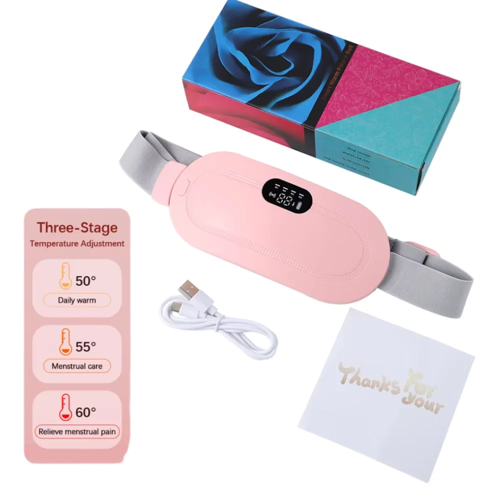 Electric Heating Pad Menstrual Cramp Massager Belt Women Period Care Hot Compress Device Vibration Abdominal Ulter Warmer Belt - Image 7