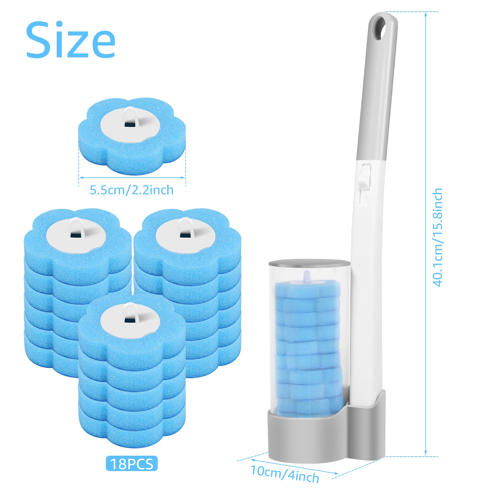 18/36Pcs Toilet Brush With Disposable Replacement Head Kits Upgrade Long Handle Bathroom Cleaning Brush For Home Wc Accessories - Image 14