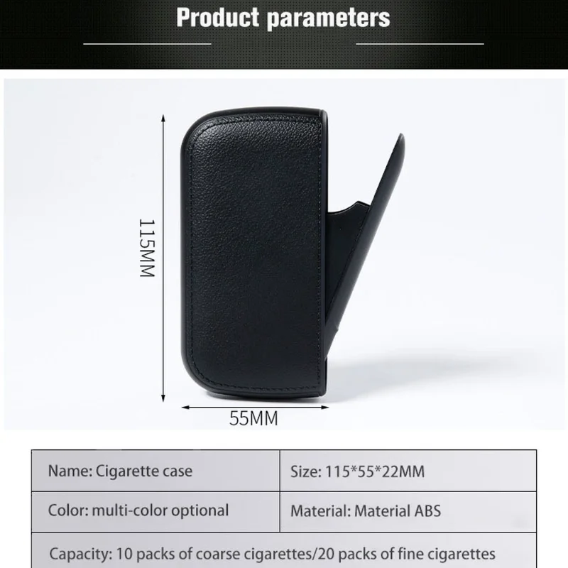 New Imitation Leather Cigarette Case with USB Tungsten Electronic Lighter Cigarette Case Men's Exquisite Gift Cigarette Tool - Image 2
