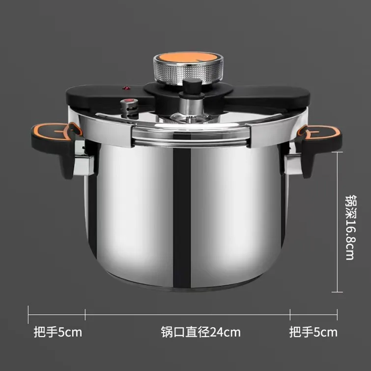 New Stainless Steel Pressure Cooker for Home Use - Small Size Explosion-Proof Pot Compatible with Gas & Induction Cooktops - Image 9