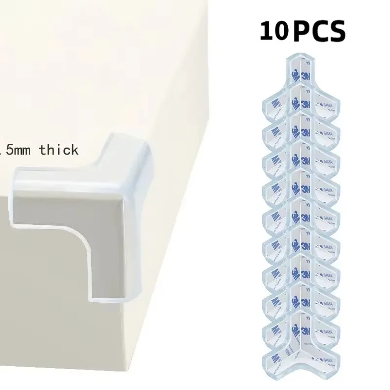 Transparent PVC Baby Protection Strip with Double-Sided Tape Anti-Bumb Kid Safety Table Edge Furniture Guard Corner L Protectors - Image 13