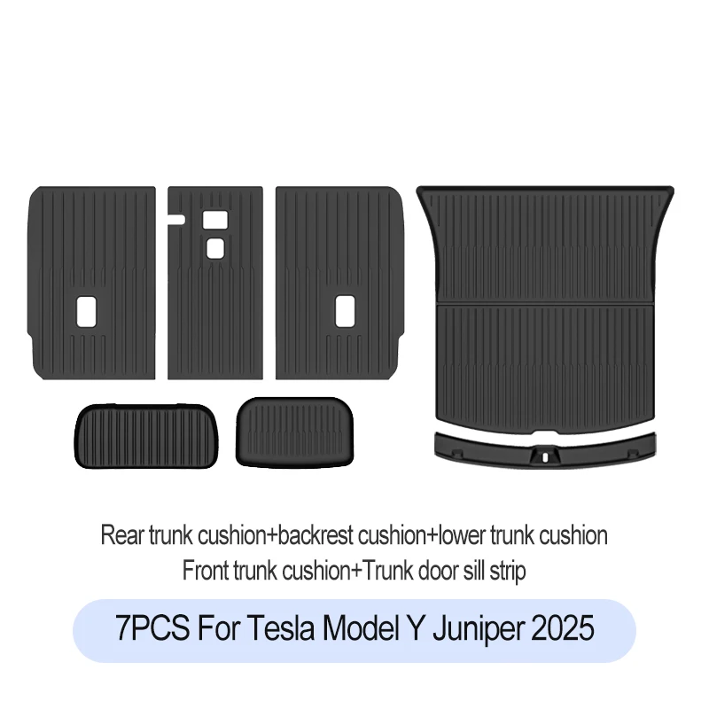 Tesla New Model Y Juniper 2025+ TPE Floor Mats Waterproof Luggage Mat Wear-resistant Foot Pads ModelY Trunk Mats Accessories - Image 11