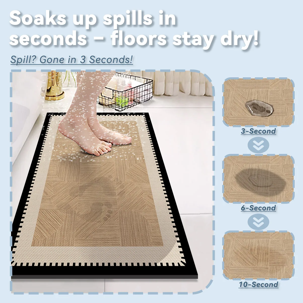 Luxury Vintage Diatomite Bath Mat Bathroom Carpet Super Absorbent Shower Foot Mats Non Slip Quick Dry Toilet Room Rugs Doormat - Image 5