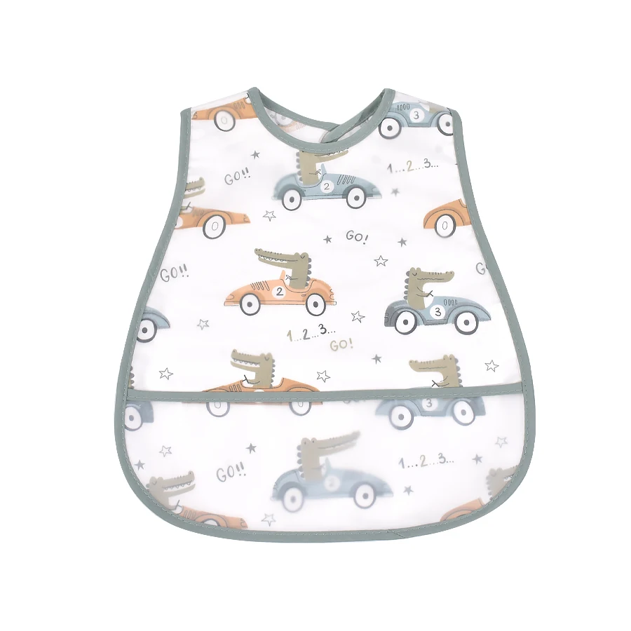 2026 New Cartoon Pattern EVA Waterproof Pocket Lunch Feeding Bibs Adjustable Baby Bibs Cute Children Baby Apron Kids Burp Cloths - Image 11