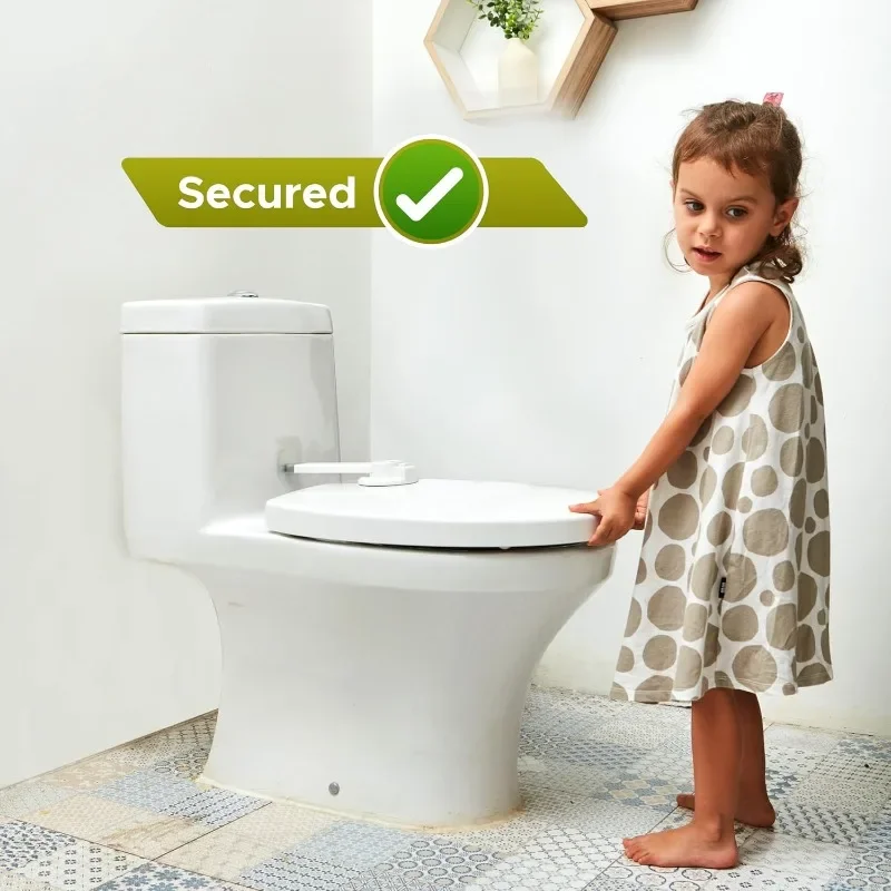 Baby Toilet Safety Locks Childproof Toilet Seat Lock Prevents Toddlers From Opening Toilet Lids Baby Safety Products in Bathroom - Image 2