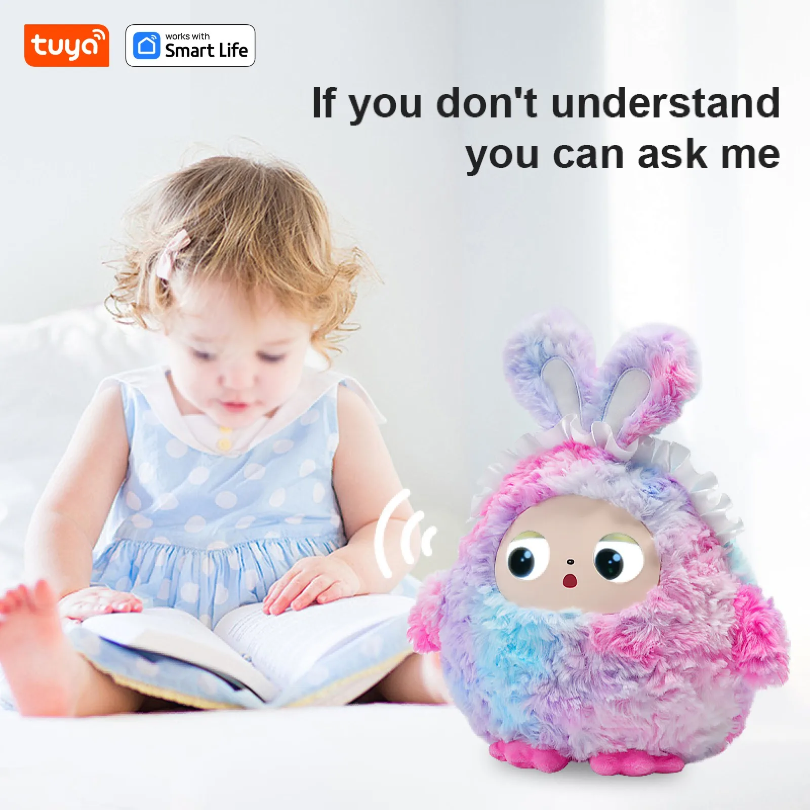 AI Plush Toy W/Smart Voice&LED Eyes,Interactive Companion for Kid/AdultGift-ReadyRechargeable E-Pet open up fun life W/Tuya App - Image 12