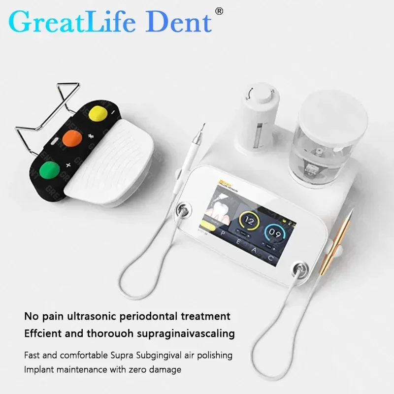 GreatLife Dental Ultrasonic Scaler Machine & Air Polishing 2-in-1 Sandblesting Machine for Periodontal Therapy Teeth Whitening - Image 5