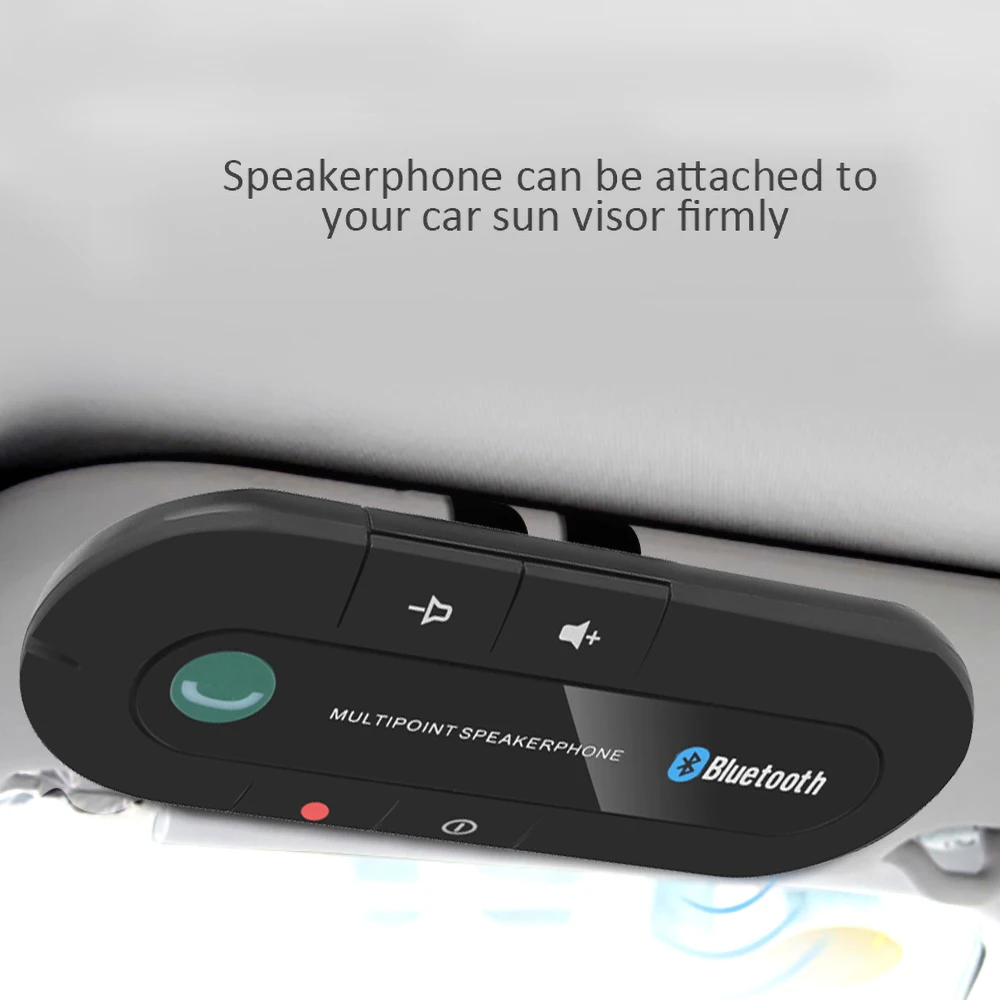 Bluetooth Speaker Handsfree Car Kit Sun Visor Clip Wireless Audio Receiver Speakerphone Wireless Stereo MP3 Music Player - Image 4