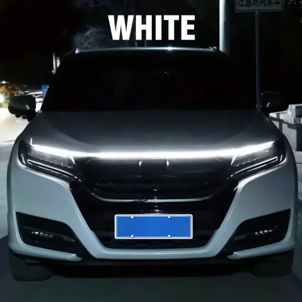 1pc Dynamic meteor Led Car Hood Lights Strip Universal Engine Hood Guide Decorative Light Bar Auto Headlights Car Running Light - Image 10
