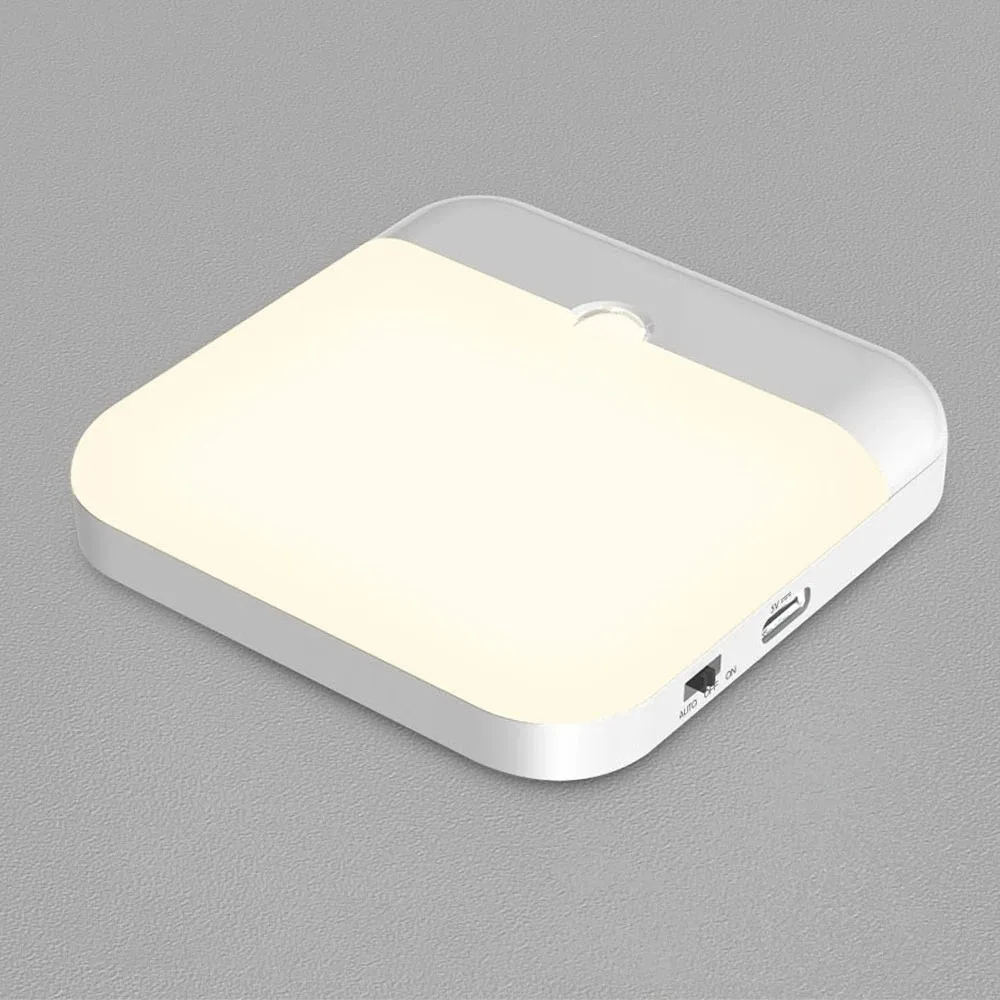Motion Sensor Led Light Usb Charging Square Lamp for Bedroom Kitchen Stair Hallway Wardrobe Cupboard Lighting - Image 4