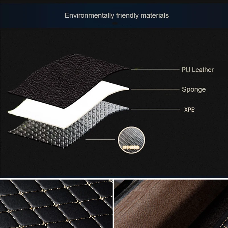 Universal 5Pcs Car Floor Mats PU Leather Waterproof Dust-Proof Auto Foot Pad Protector pads Fashion Car Foot Pad - Image 4