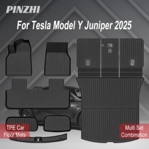 Tesla New Model Y Juniper 2025+ TPE Floor Mats Waterproof Luggage Mat Wear-resistant Foot Pads ModelY Trunk Mats Accessories
