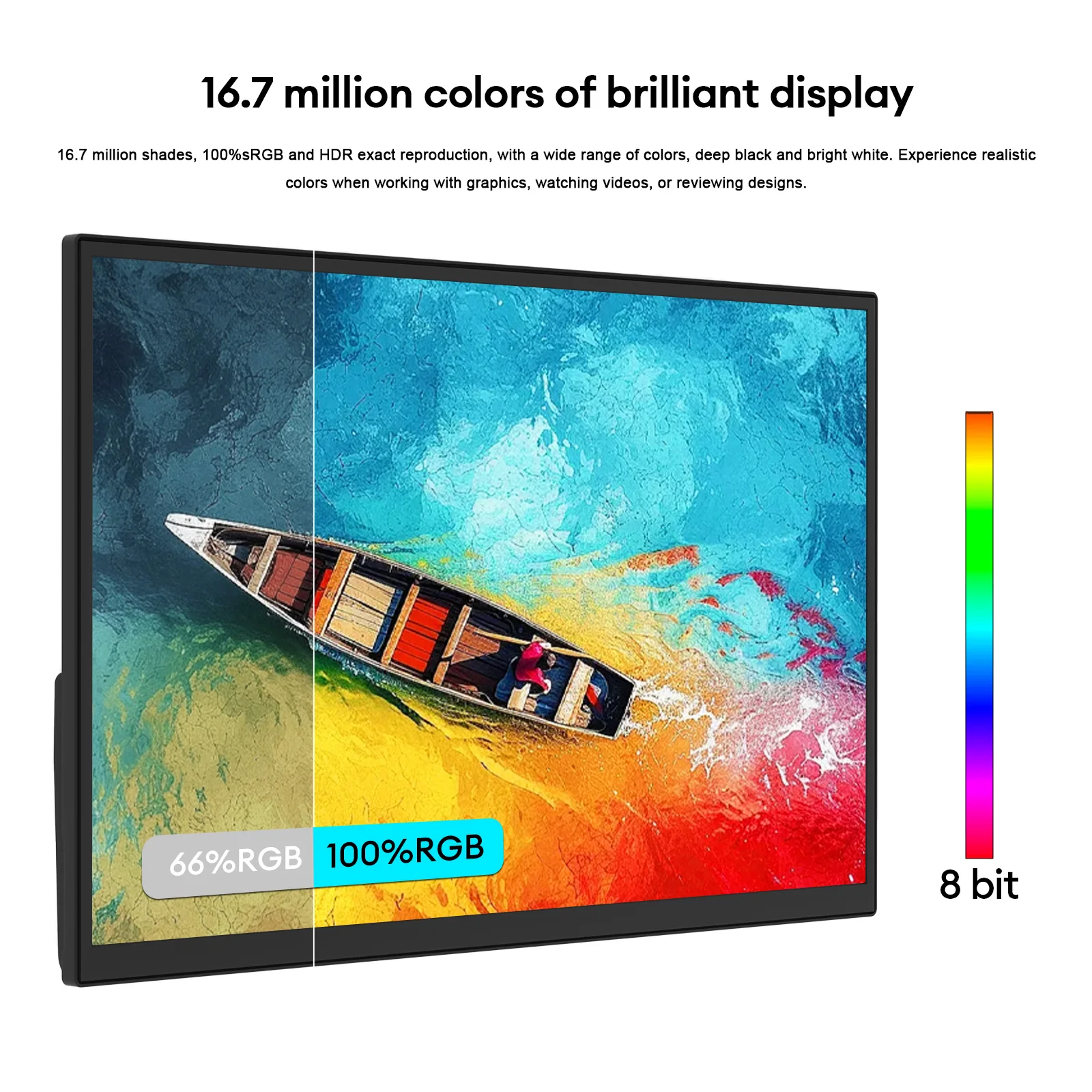 ZEUSLAP 18.5inch 1920*1080P 100Hz HDMI Type C Gaming Portable Monitor for Phone,NS, PS5, XBOX, PC, Laptop Extend Screen - Image 2