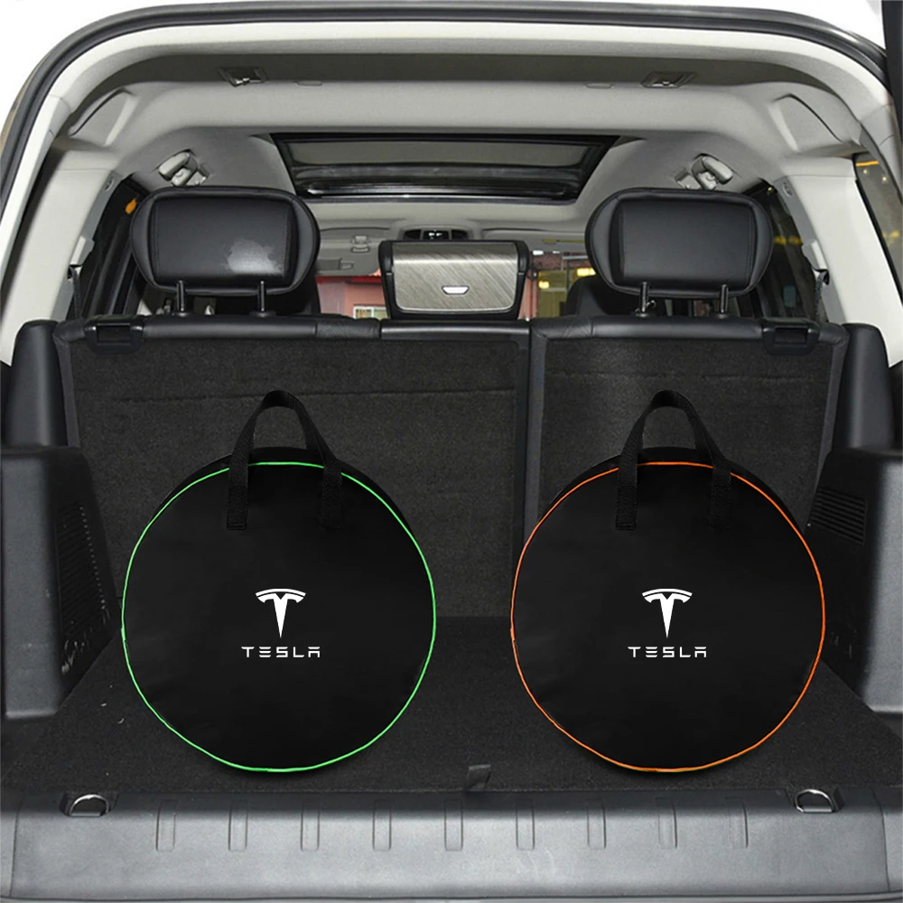 Car Charge Cable Storage Box Charging Gun Organiser Bag For Tesla Model 3 Model S Model X Model Y Roadster SpaceX Cybertruck - Image 5