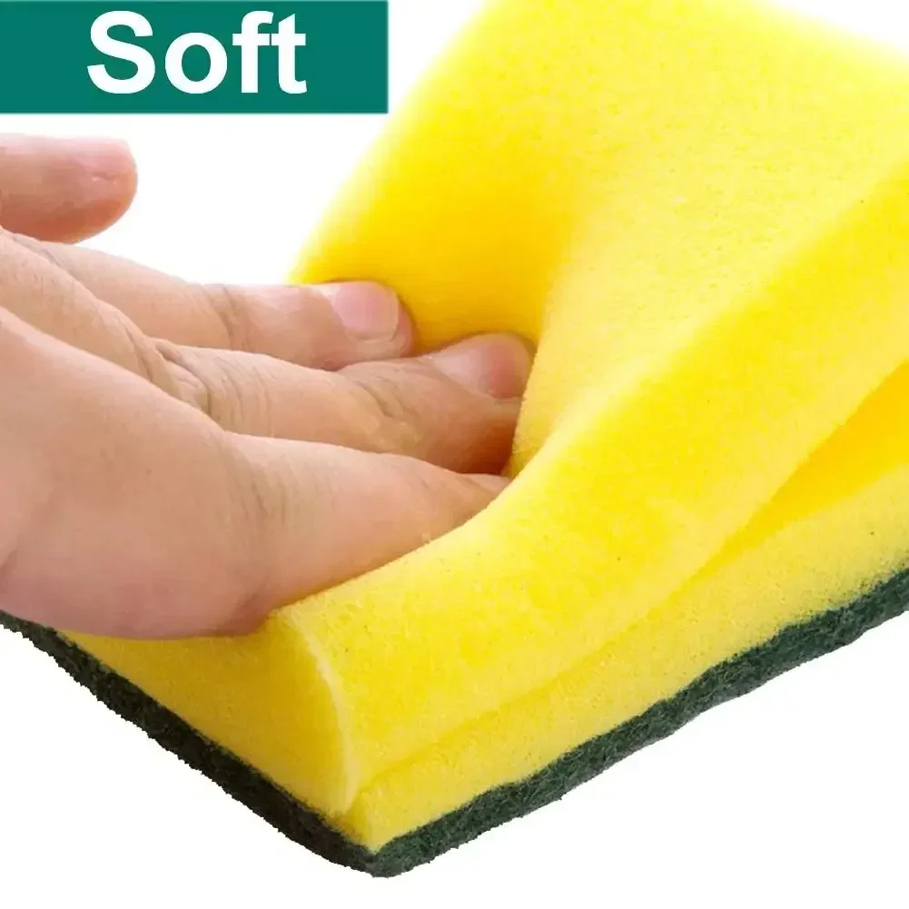 100/1Pcs Kitchen Dishwashing Sponge Soft Absorbent Clean Rub Pot Rust Scouring Pad Removing Kits Household Cleaning Brush Sponge - Image 5