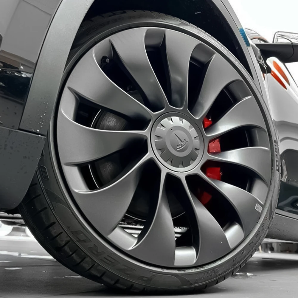 4pcs 21 Inch Original Car Wheel Center Hub Caps Badge Rim Hub Dustproof Cover Emblem Decoration For Tesla Model Y Accessories - Image 5
