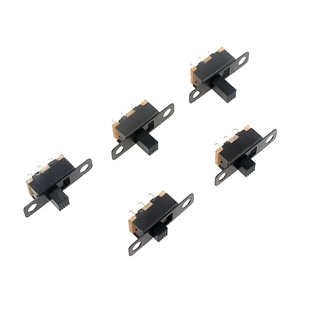 20PCS/Lot 50V 0.3A SS12F15 Mini Size Black SPDT Slide Switch for DIY Power Electronic Projects G6 1P2T Toggle Switch Handle 6mm - Image 3