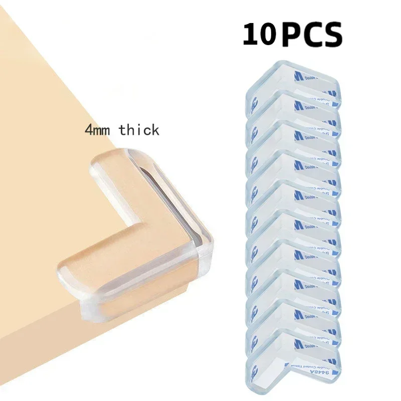 Transparent PVC Baby Protection Strip with Double-Sided Tape Anti-Bumb Kid Safety Table Edge Furniture Guard Corner L Protectors - Image 9