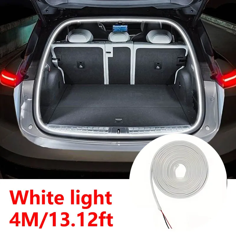 Car high brightness trunk lighting ambient light interior decoration LED wiring free automatic sensing tailgate light strip - Image 7