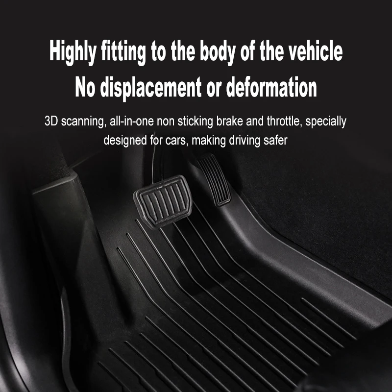 Tesla New Model Y Juniper 2025+ TPE Floor Mats Waterproof Luggage Mat Wear-resistant Foot Pads ModelY Trunk Mats Accessories - Image 2