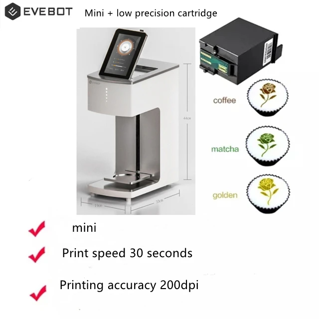 EVEBOT 3D Latte Art Coffee Printer Machine Automatic Beverages Food Selfie With WIFI Connection Printing Edible Ink Cartridges - Image 12