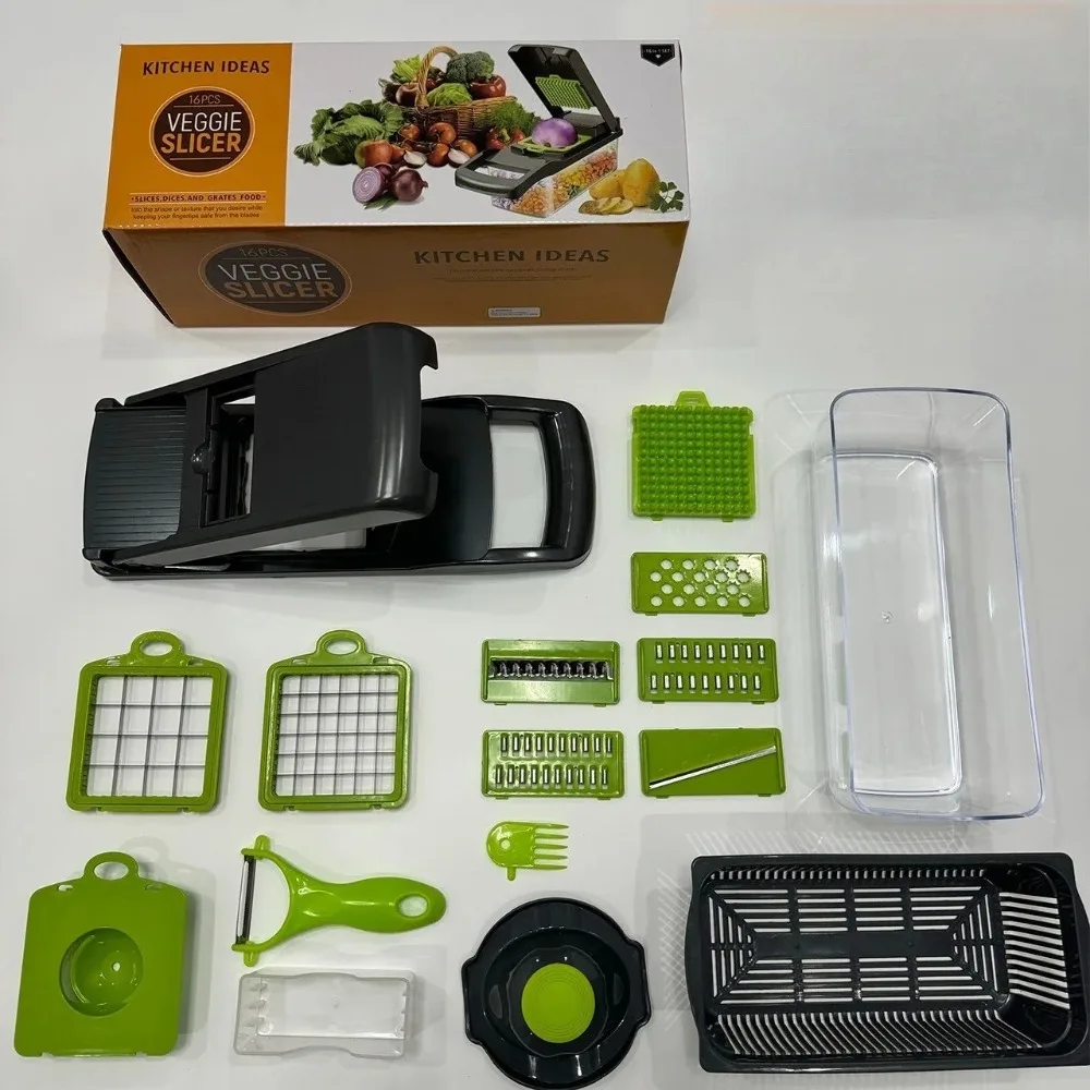 Multi-functional Vegetable Cutter, Kitchen Household, Potato Shreds, Shredded and Diced, Radish Grater, Slicer Kitchen Gadgets - Image 6