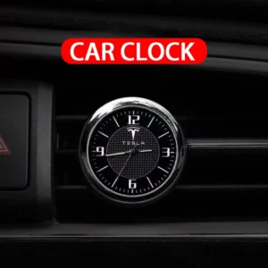 Auto Car Dashboard Clock with Mini Watch Quartz Electronic Timepiece For Tesla Model 3 Model S Model X Model Y Roadster SpaceX