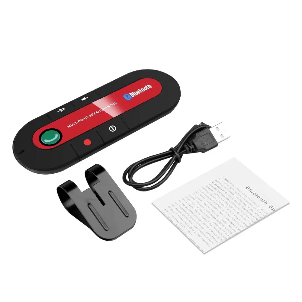 Bluetooth Speaker Handsfree Car Kit Sun Visor Clip Wireless Audio Receiver Speakerphone Wireless Stereo MP3 Music Player - Image 8