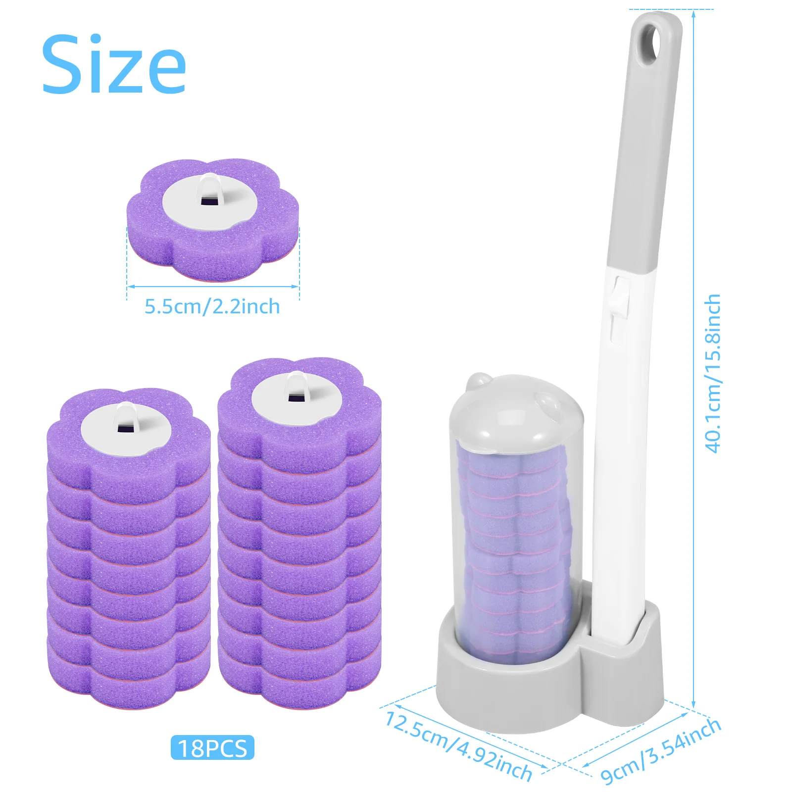 18/36Pcs Toilet Brush With Disposable Replacement Head Kits Upgrade Long Handle Bathroom Cleaning Brush For Home Wc Accessories - Image 12