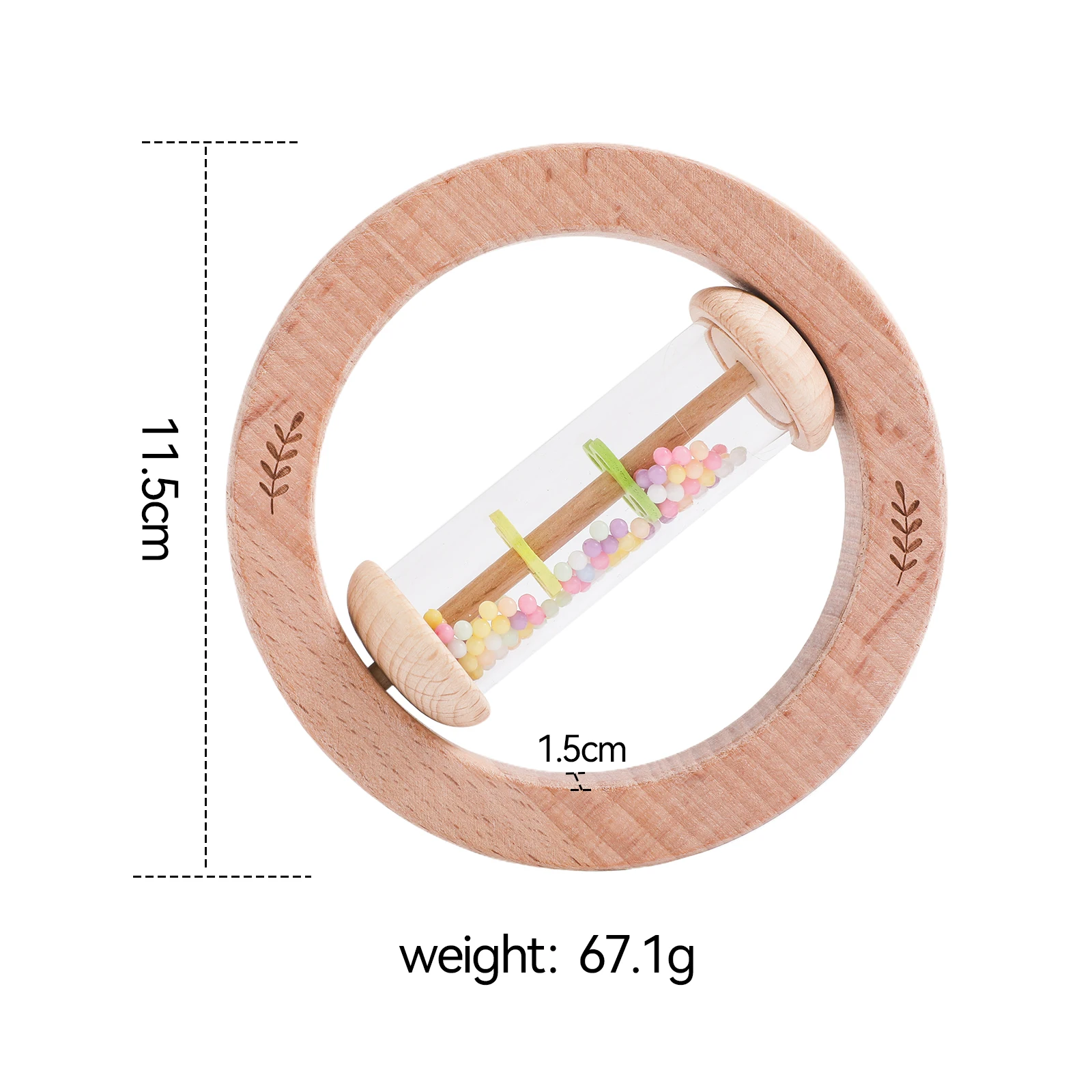 Montessori Baby Rain Stick Rainbow Hourglass Rain Music Rattle Baby Educational Toy Colorful Montessori Sensory Toys for Kids - Image 10