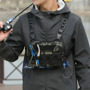 Fishing Vest Bag Men's Camo Fishing Lures Utility Tackle Chest Bags Waist Pack Outdoor Mountaineering Camping Hiking Hunting