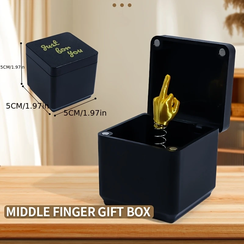 Funny Interesting Prank Gift Middle Finger in Box Christmas Box Funny Creative Gifts Office Desk Decoration - Image 2