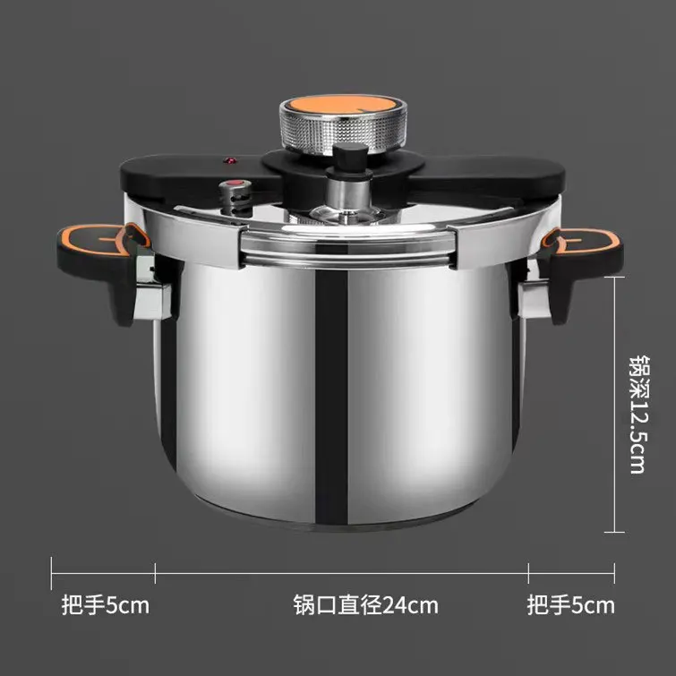New Stainless Steel Pressure Cooker for Home Use - Small Size Explosion-Proof Pot Compatible with Gas & Induction Cooktops - Image 10