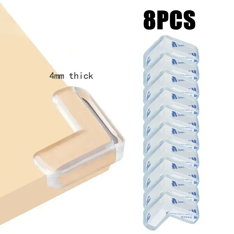 Transparent PVC Baby Protection Strip with Double-Sided Tape Anti-Bumb Kid Safety Table Edge Furniture Guard Corner L Protectors - Image 7