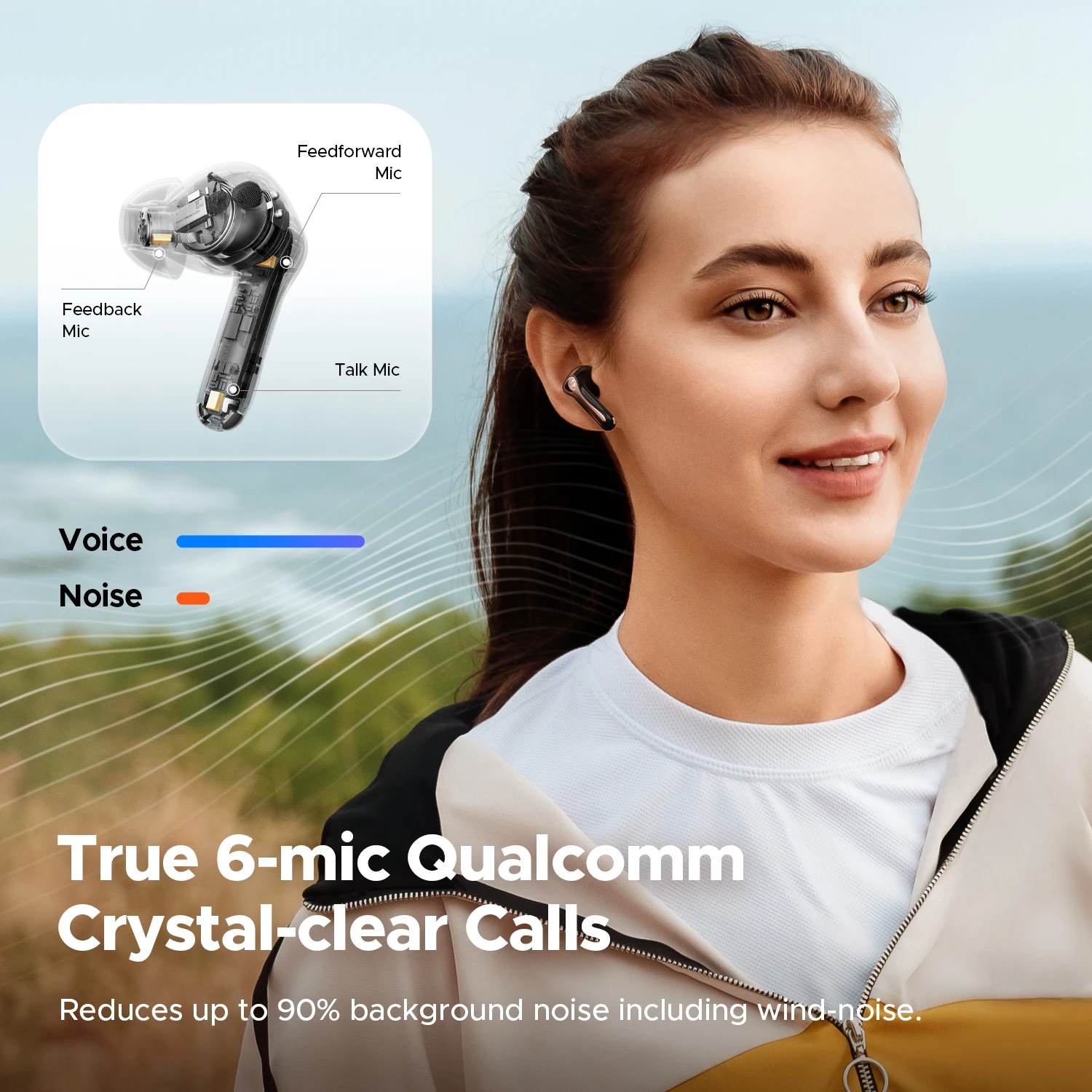 SOUNDPEATS Air5 Pro Wireless Earphones 55 dB Adaptive Hybrid ANC Bluetooth 5.4 Earbuds, Hi-Res LDAC aptX Loseless,6 Mics AI ENC - Image 6