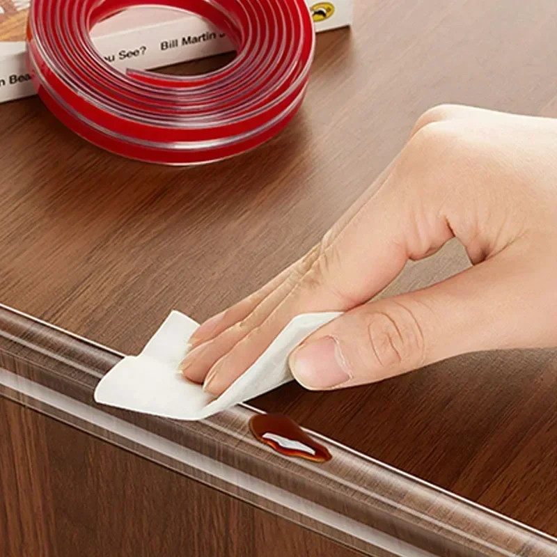 Transparent PVC Baby Protection Strip with Double-Sided Tape Anti-Bumb Kid Safety Table Edge Furniture Guard Corner L Protectors - Image 4