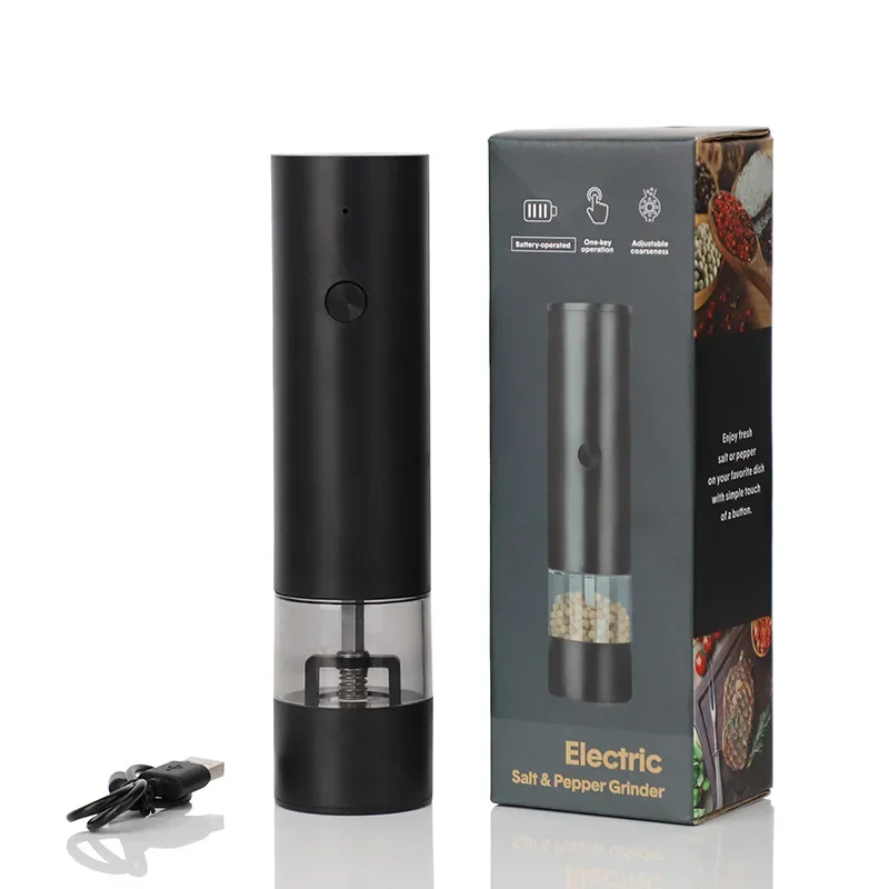 New Rechargeable Electric Salt and Pepper Grinder Adjustable Coarseness Large Capacity Auto Spices Grinders Kitchen Cooking Tool - Image 7