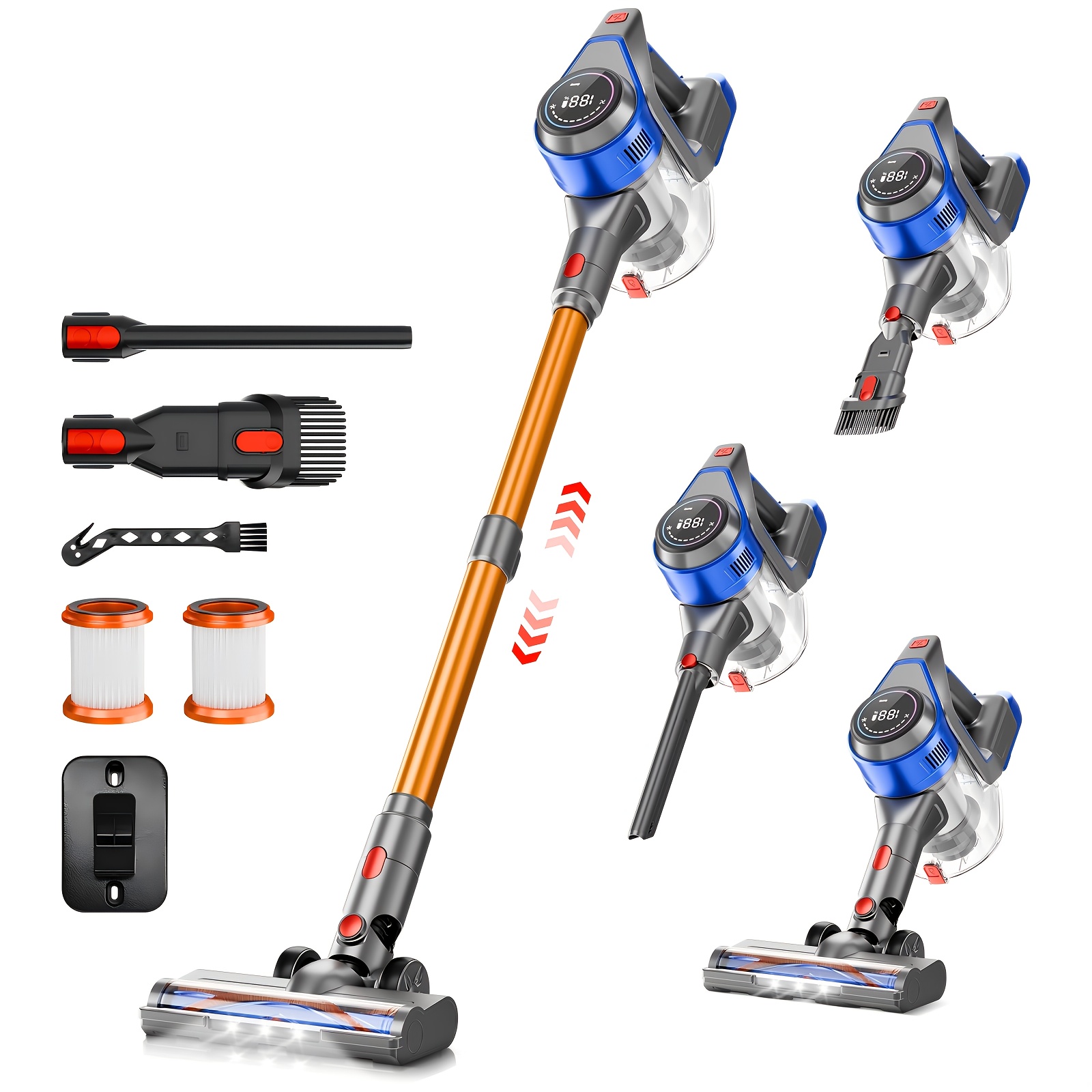 Max 70Kpa Portable Household Low Noise Vacuum Cleaner Handheld Vacuum Cleaner Aspirating Vacuum Cleaner, Suitable for Hard Floors, Pet Hair, And Carpets, Lightweight Powerful Vacuum Cleaner Includes Corded And Cordless Vacuum Cleaners - Image 5