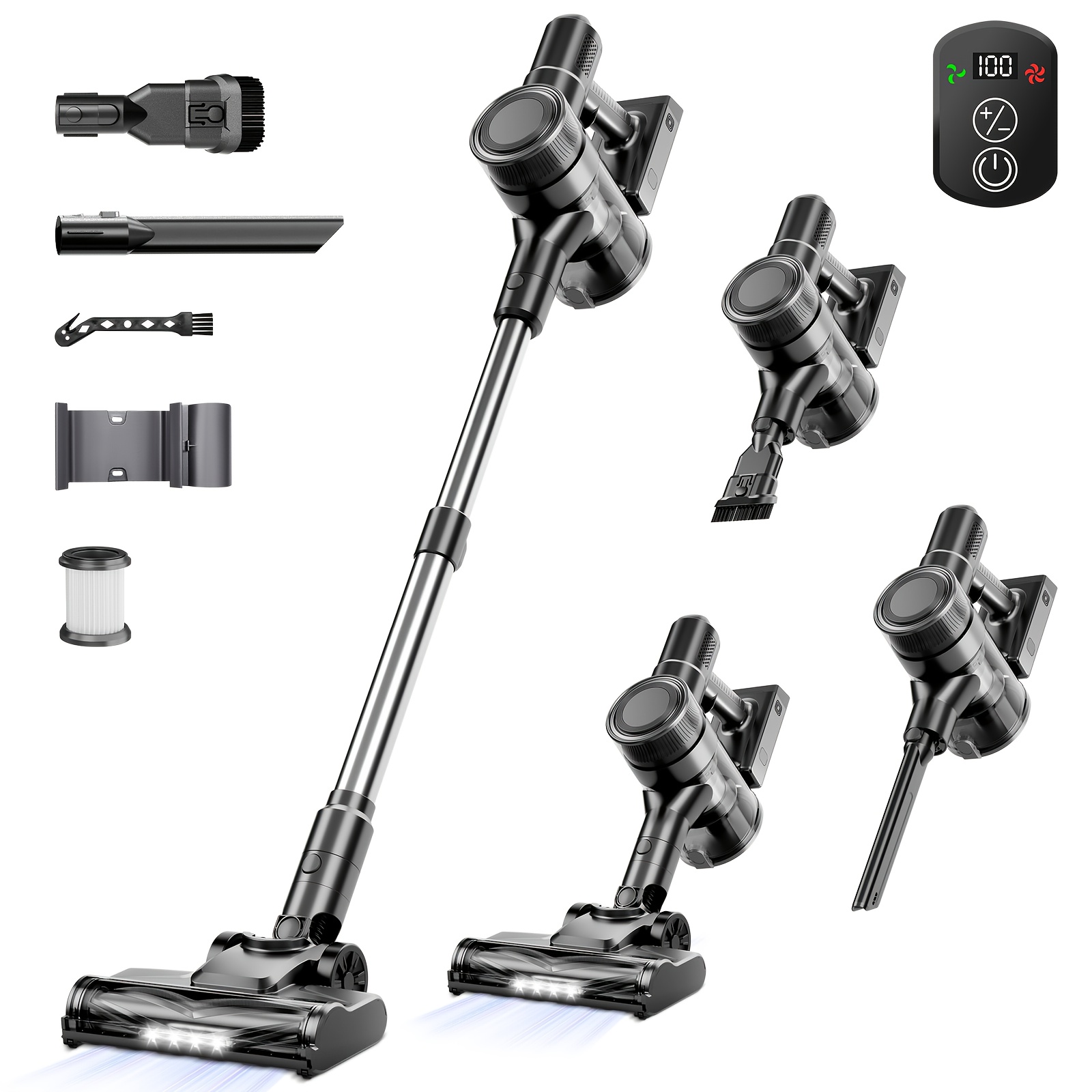 Max 70Kpa Portable Household Low Noise Vacuum Cleaner Handheld Vacuum Cleaner Aspirating Vacuum Cleaner, Suitable for Hard Floors, Pet Hair, And Carpets, Lightweight Powerful Vacuum Cleaner Includes Corded And Cordless Vacuum Cleaners - Image 9