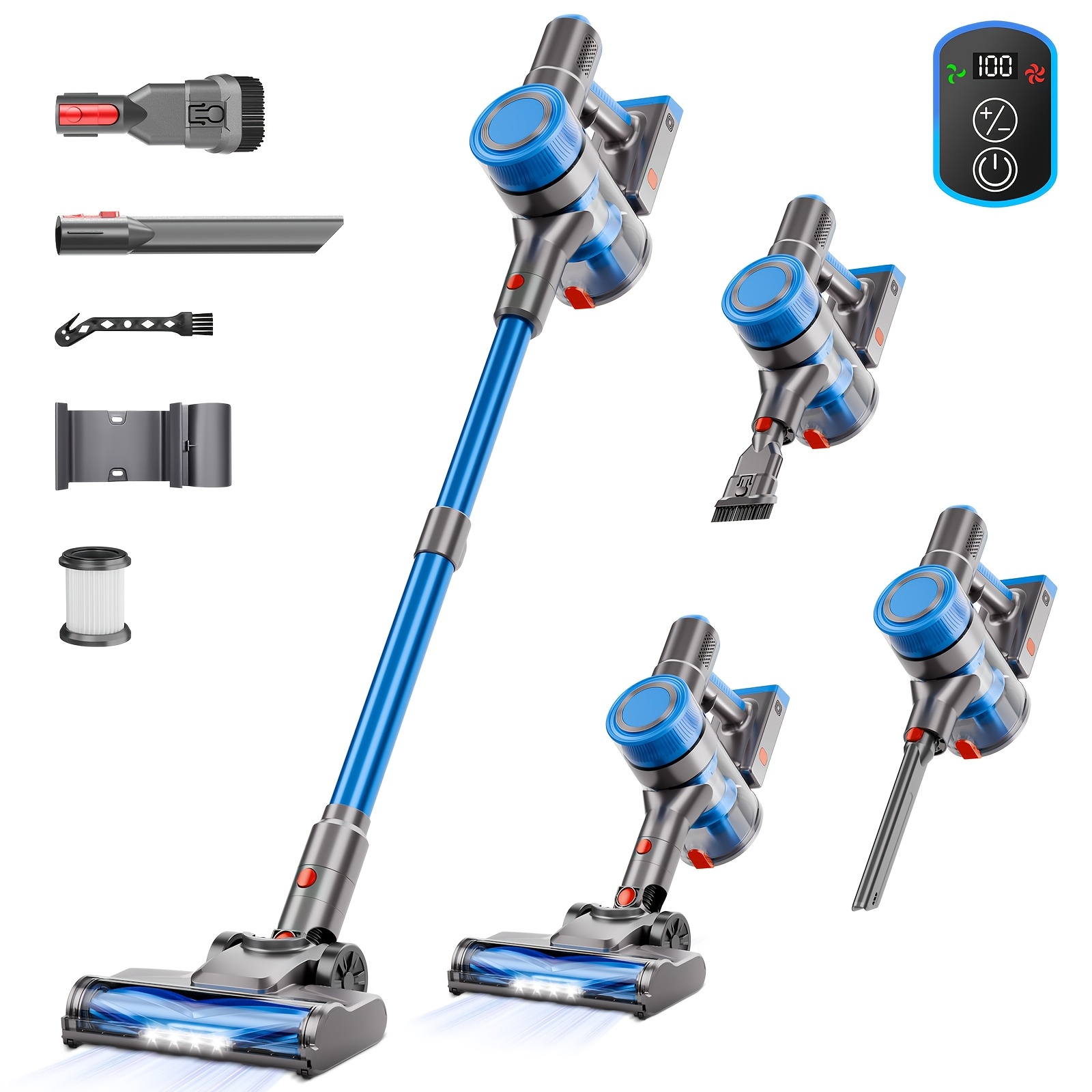 Max 70Kpa Portable Household Low Noise Vacuum Cleaner Handheld Vacuum Cleaner Aspirating Vacuum Cleaner, Suitable for Hard Floors, Pet Hair, And Carpets, Lightweight Powerful Vacuum Cleaner Includes Corded And Cordless Vacuum Cleaners - Image 11