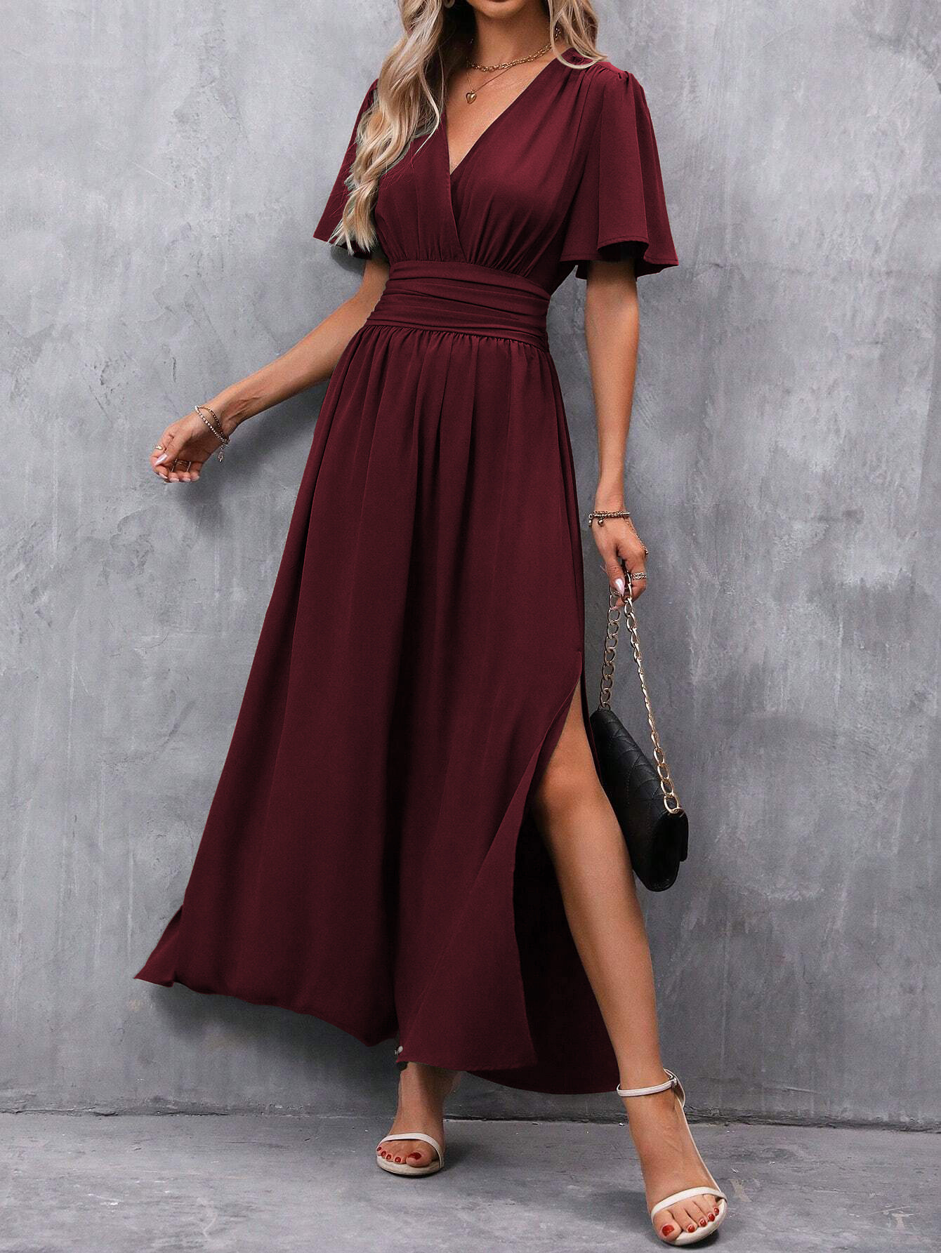 Fashionable Elegant Split Dress Women's Clothing - Image 6